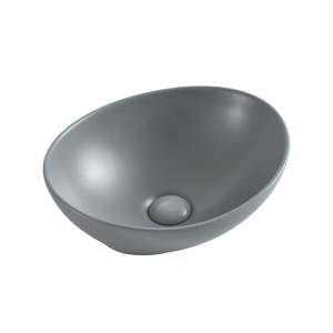 Lavoar pe blat Fluminia, Rio, oval, 41 x 33 cm, gri închis_1