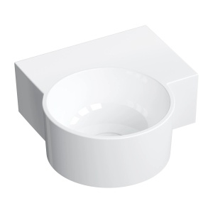 Lavoar suspendat, Omnires OVO M+, dreapta, 33 x 34 cm, alb lucios_5