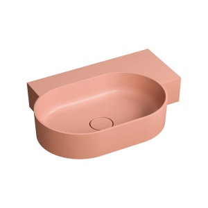 Lavoar suspendat, Omnires OVO M, dreapta, 64 x 44 cm, coral mat_6