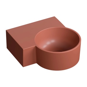 Lavoar suspendat, Omnires OVO M+, stanga, 33 x 34 cm, teracota mat_21