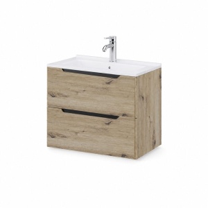 Mobilier pentru lavoar pe blat Fluminia, Malta, finisaj neted, 60 cm, Rovere Oro_19