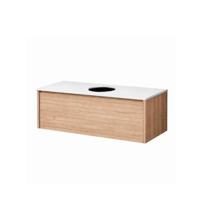 Mobilier suspendat Kolpasan, Orphia 80, canelat, cu blat din Kerrock, 1 sertar, acacia_5