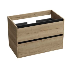 Mobilier suspendat pentru lavoar, Spectrum, Manitoba, 80 cm, ornamente negre, nuc_21