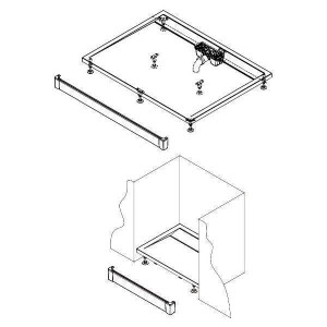 Sanswiss, Ila, masca pentru cadita dus asimetrice, 80 cm, PWII