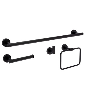 Set Accesorii Pentru Baie Rea Grid Black 4 Piese_1