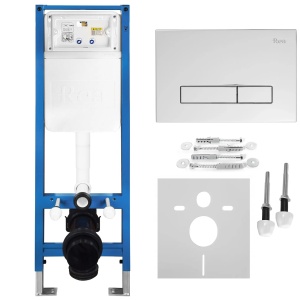 Set Cadru Îngropat Slim 024n Pentru Wc Cu Buton Hd Chrome_3