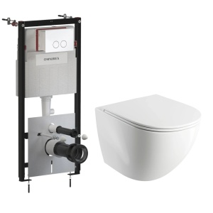 Set complet vas WC suspendat OMNIRES, Ottawa Comfort, OTTAWACMWBP, cu rezervor si clapeta_19