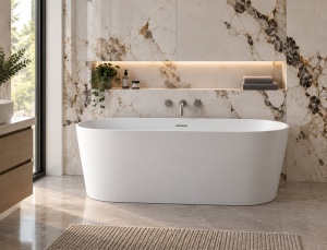 Cada freestanding Bianca Slim, 170 cm, semi-ovală_7