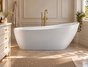 Cada freestanding Nerea, 170 cm, alb_14