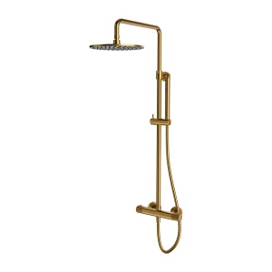 Coloana de dus cu termostat, Omnires CONTOUR, auriu periat_24