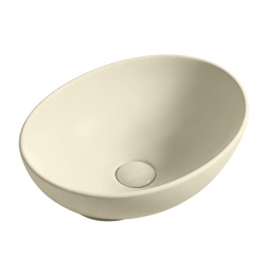 Lavoar pe blat Fluminia, Rio, oval, 41 x 33 cm, cappuccino_2
