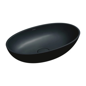 Lavoar pe blat, Omnires SHELL M+, 60 x 35 cm, negru mat lava_15