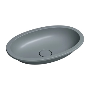 Lavoar sub blat, Omnires SHELL M+, 54 x 34 cm, gri cenușiu mat_4