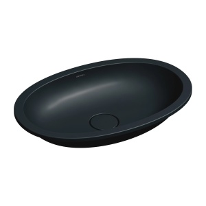 Lavoar sub blat, Omnires SHELL M+, 54 x 34 cm, negru mat „lava”_9