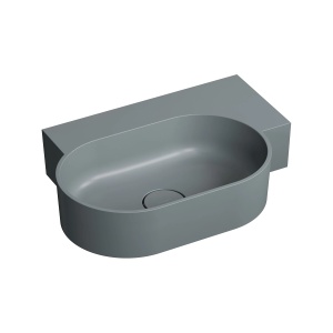 Lavoar suspendat, Omnires OVO M, dreapta, 55 x 38 cm, gri cenușă mat_13