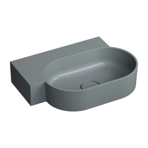 Lavoar suspendat, Omnires OVO M+, stanga, 55 x 38 cm, gri cenușă mat_18
