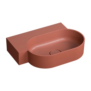 Lavoar suspendat, Omnires OVO M+, stanga, 55 x 38 cm, teracota mat_3