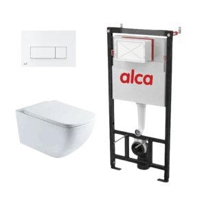 Set complet vas WC suspendat Fluminia, Dino Tornado Alb, cu rezervor Alca si clapeta alba_17