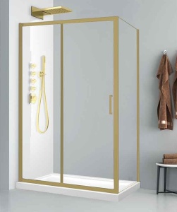 Cabina de dus Fluminia, Iris Gold, dreptunghiulara, 120 x 90 cm, auriu periat_12