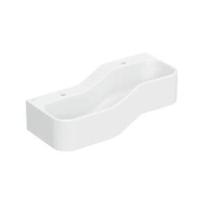 Lavoar dublu pentru copii Geberit Bambini, 90x39 cm, stânga, fără preaplin, 2 orificii baterie, alb alpin_4