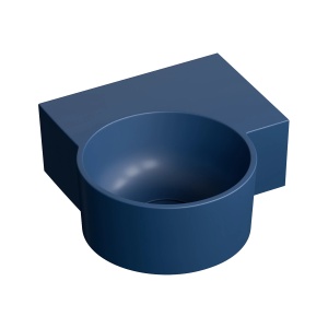 Lavoar suspendat, Omnires OVO M+, dreapta, 33 x 34 cm, albastru mat_7