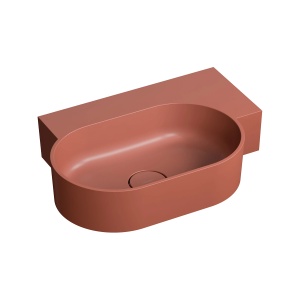Lavoar suspendat, Omnires OVO M, dreapta, 55 x 38 cm, teracota mat_15