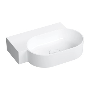Lavoar suspendat, Omnires OVO M+, stanga, 55 x 38 cm, alb lucios_16