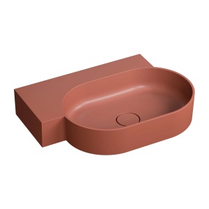 Lavoar suspendat, Omnires OVO M+, stanga, 64 x 44 cm, teracota mat_4