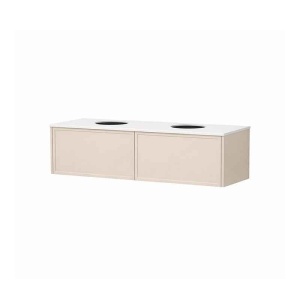 Mobilier suspendat Kolpasan, Orphia 140, cu blat din Kerrock, 2 sertare, light grey_2