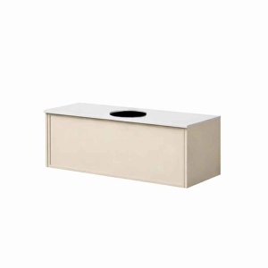 Mobilier suspendat Kolpasan, Orphia 80, cu blat din Kerrock, 1 sertar, light grey_4