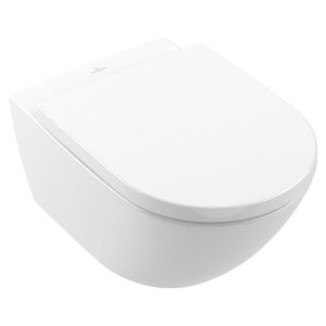 Set vas WC suspendat, Villeroy & Boch, Subway 3.0, cu Twist Flush si capac cu soft close si quick release, alb