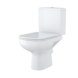 Vas WC compact Cersanit, Colour, monobloc, alimentare laterala, alb
