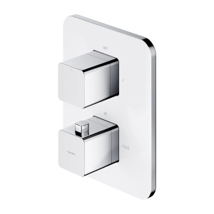 Baterie incastrata termostatata pentru dus Omnires Parma crom cu alb_11