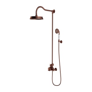 Coloana de dus cu termostat, Omnires ARMANCE, cupru antic periat_8