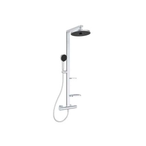 Coloană de duș Ideal Standard Ceratherm Alu+, termostatată, 2 jeturi, silver_2