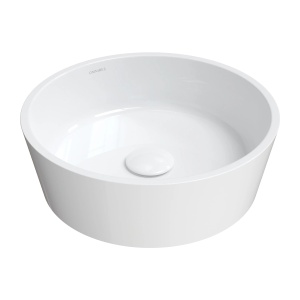 Lavoar pe blat, Omnires BARI M+, 38 cm, alb lucios_12