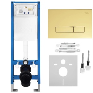 Set Cadru Îngropat Slim 024n Pentru Wc Cu Buton Hd Gold_19