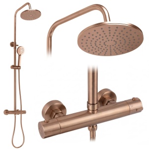 Set Dus Cu Termostat Rea Parot Light Brush Copper_10