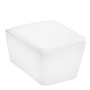 Set vas WC suspendat cu capac Hansgrohe, EluPura Q, cu spălare AquaFall Flush, 54x36 cm, alb_3