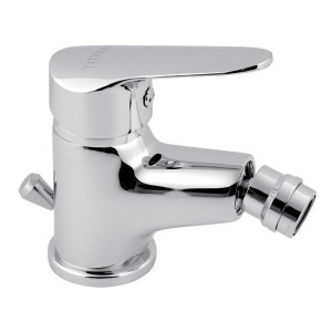 Baterie bideu, Ferro, Titania Iris New, cu ventil, crom_23