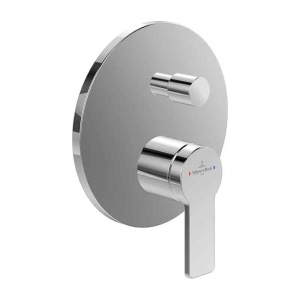 Baterie cadă-duș Villeroy&Boch, Architectura, montaj încastrat, parte vizibilă, crom_4