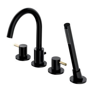 Baterie cada Omnires Y, montaj pe cada, negru semi-mat / auriu lucios_17