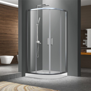Cabina de dus Fluminia, Meda, 80 x 80 cm, semirotunda, crom_3