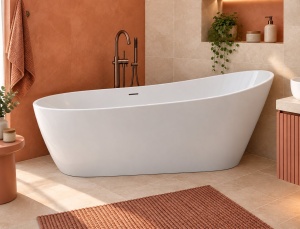 Cada freestanding Nerea, 152 cm, alb_22