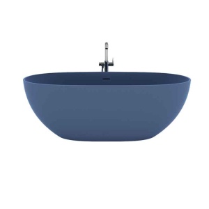 Cadă freestanding Teko Nubia, din compozit, cu preaplin, 157x65 cm, blue ocean mat_4