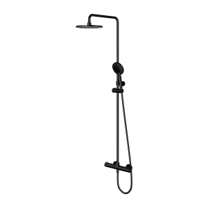 Coloana de dus cu termostat, Omnires UNI, negru semi-mat_7