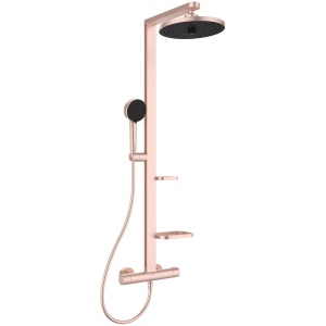 Coloană de duș Ideal Standard Ceratherm Alu+, cu baterie termostatată, rose satinat_2