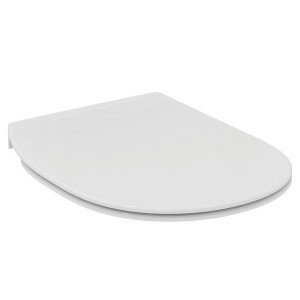 Ideal Standard, Connect Space, capac WC cu balamale metalice, alb