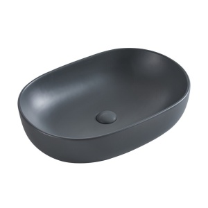 Lavoar pe blat Fluminia, Odera, oval, 60 x 41.5 cm, gri închis_5