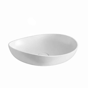 Lavoar pe blat Kolpasan, Demi 560 ON, 140, din Kerrock, formă organică, alb_13